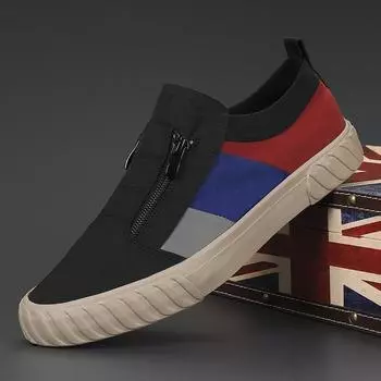 Canvas Shoes Men Ultralight Breathable Casual Men Shoes Spring Summer Comfortable Loafers Lazy Driving Flats Zapatos De Hombre 39 чёрный