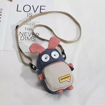 Canvas Stylish Girl One-Shoulder Leisure Crossbody Bag Blue