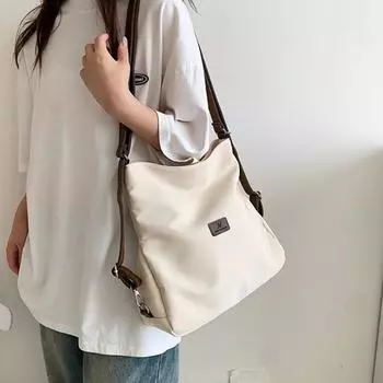 Canvas Tote Bag Women s High Capacity and Minimalist College Style Backpack Fashion Versatile Casual Shoulder Crossbody Bag 31x10x32cm