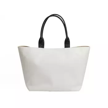 Canvas Tote Large Made in TU0021 [UniCute] Bag, Canvas, Commuting, A4, Capacity, Japan, (White)