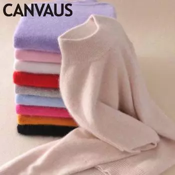 CANVAUS женские свитера пуловеры свитер женские пуловеры Pull Femme полуводолазка S-3XL 3XL чёрный