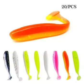 CANXING 20 шт./компл. рыболовная приманка мягкая рыболовная приманка червь воблеры рыболовная приманка силиконовые приманки Isca 7cm