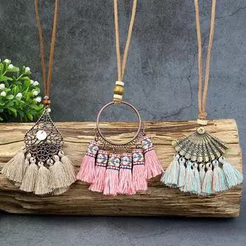 CANXING 3 шт., богемные женские бусины ручной работы с кисточками, кулон-цепочка, свитер, длинное ожерелье, ювелирные изделия