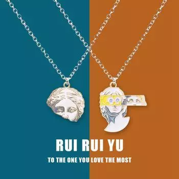 CANXING личность неполная статуя литературное ретро-панк хип-хоп ожерелье из титановой стали 1 PC