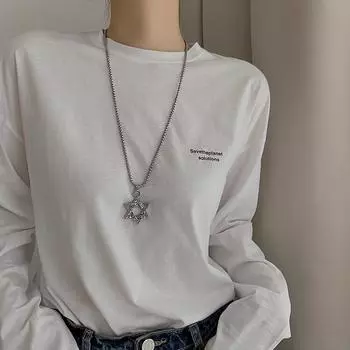 CANXING шестиконечная звезда Давида кулон ожерелье двустороннее ретро титановая сталь ювелирные изделия в стиле панк для мужчин и мальчиков None