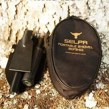 CANXING стальная уличная складная лопата для рыбалки, кемпинга, альпинизма, многофункциональная портативная мини-лопата чёрный