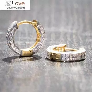 CAOSHI модные роскошные женские серьги-кольца, инкрустированные полностью блестящими крошечными фианитами, для свадьбы, помолвки, юбилея, лучшего подарка