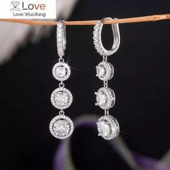 CAOSHI нежные изящные серьги-подвески женские свадебные аксессуары с блестящими цирконами темперамент леди ювелирные изделия подарок