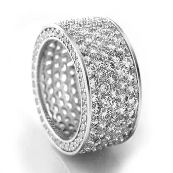 Caoshi великолепное блестящее кольцо на палец с цирконием женские аксессуары для свадебной вечеринки роскошные женские блестящие украшения на юбилей 6