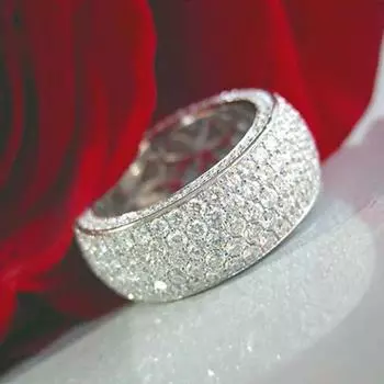 Caoshi великолепное блестящее кольцо на палец с цирконием женские обручальные кольца роскошные ювелирные изделия блестящие аксессуары для церемонии помолвки 6