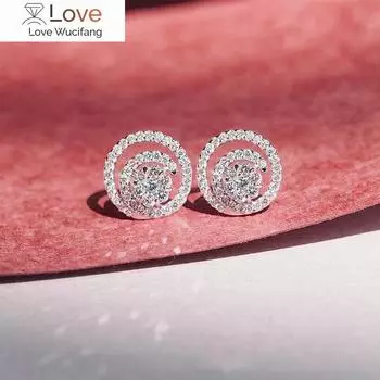 CAOSHI женские круглые серьги-гвоздики с полым дизайном, все самые модные блестящие циркониевые серьги, аксессуары для женских модных украшений