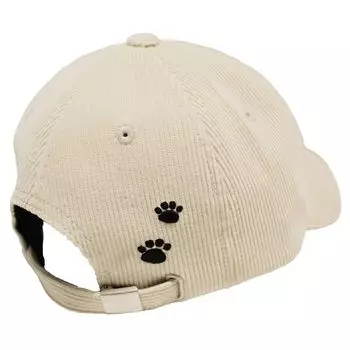 Cap Corduroy Deep L Size Large Size Unisex Plain Simple Stylish Cotton Cotton Hat [hanahana15] Women s Autumn/Winter Men s 100% ([Footprint] Ivory)