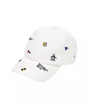 Cap Flying Pattern Dungaree Material Baseball Cap Golf MG5SCP03U WH00 [Munsingwear] (White)