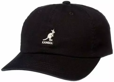 Cap Hat CAP Washed Baseball Unisex BLACK [Kangol] Men s Women s