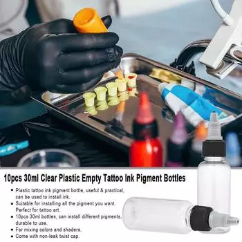 Cap Makeup Tools Plastic Dropper Bottles Tattoo Ink Bottles Pigment Container Refillable Bottles 30ml-1