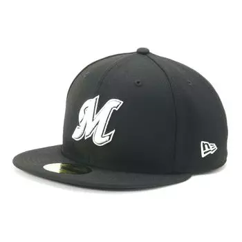 Cap Nippon Professional Baseball Hat Chiba Lotte Marines 7 5950 NPB CLOMAR 25J [New Era] 1/2 BLK/BLK/WHT
