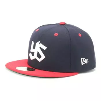 Cap Nippon Professional Baseball Hat Yakult Swallows 7 5950 NPB YAKSWACL NAVY 25J [New Era] 1/4