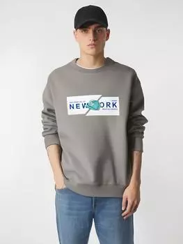 Мужская модная толстовка с круглым вырезом и узором кепки, повседневная толстовка с длинным рукавом, большого размера 4XL