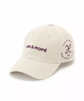 Cap Rope Emblem Embroidery Cap ERU34000 Beige [June Andrope] Women s (27)
