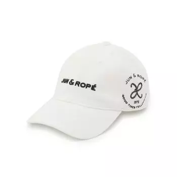 Cap Rope Emblem Embroidery Cap ERU34000 White [June Andrope] Women s (10)