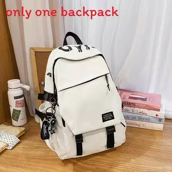 Capacity Big Simple Backpack With Letter Print Design And Waterresistant Fabric