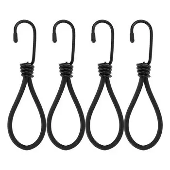 CAPASTEC крюк для палатки, крюк для троса, эластичный шнур, набор из 4 аксессуаров для палаток для кемпинга, зажимы для брезента, фиксированная установка, натяжение троса, защита от ветра на открытом воздухе