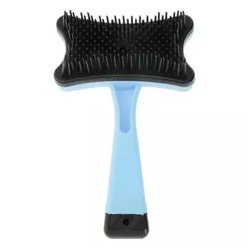CAPASTEC Pet Brush Care Brush Щетка для кошек и собак, безопасная для кожи, моющаяся, для удаления волос, массажная, для длинных волос, для коротких волос, пуходерка для домашних животных, таблетка для щетки для домашних животных синий