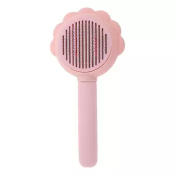 CAPASTEC Pet One Push Cat Dog Hair Long Short Slicker For Dogs and Pet Pill Removal Pink Brush, Type, Brush, Brush, Washable, Skin Friendly, Removal, розовый