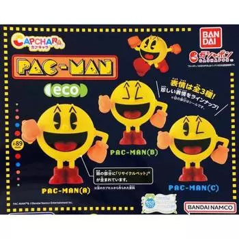 Capchara Pac-Man eco All 3 types set Full Comp Gacha Gacha Capsule Toy