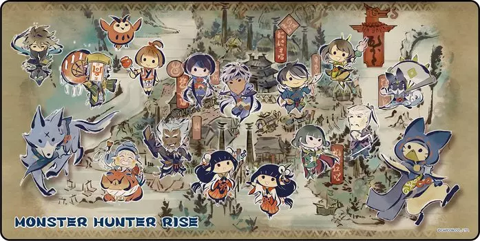 Capcom Monster Hunter Rise Gaming Mouse Pad Kamura no Sato W800 x H400 x D3mm Synthetic Rubber Polyester Approx.