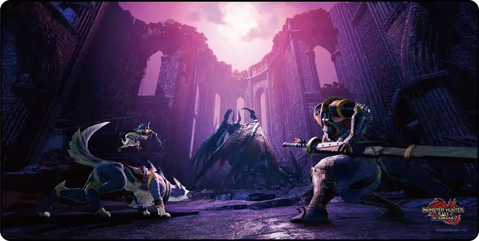 Capcom Monster Hunter Rise Sunbreak Gaming Mouse Pad A Type W800 x H400 x D3mm Polyester Synthetic Rubber Approx.