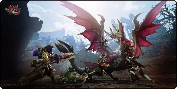 Capcom Monster Hunter Rise Sunbreak Gaming Mouse Pad B Type W800 x H400 x D3mm Polyester Synthetic Rubber Approx.