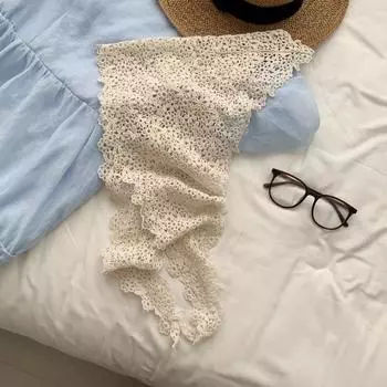 Cape Lace Shawl Fake Collar Hip Scarf Elegant Lace Triangle Scarf Women Style 3