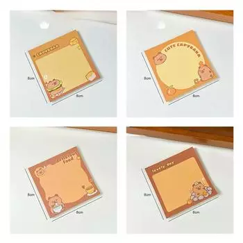 Capibala Note Book Cartoon Capybara Can Tear Note Paper Office Message Paper Hand Ledger As Base Material Cheese Guinea Pig/10p