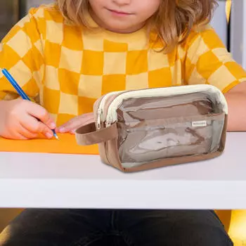 Capibala пенал держатель косметичка пенал для девушки студентка офис кофейный