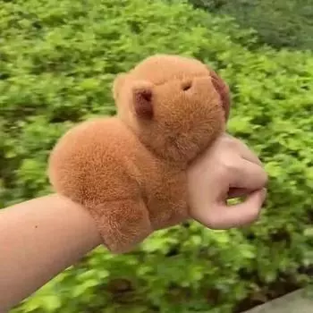 Capibara Bracelet Capybara Snaps Plush Toy Birthday Gift Arms Clasp Doll Hairy Snaps 18cm