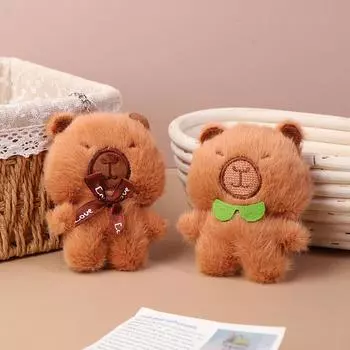 Capibara плюшевый брелок мультфильм Capybara мягкая кукла кулон автомобильный брелок рюкзак сумка Декор детский подарок