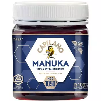 Capilano Active Manuka Pure Australian Premium Manuka Gift Box 250 г меда, 100% мед, сертифицированный, в комплекте, MG1050+,
