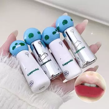 CAPPUVINI Bunny Lip Glaze Matte Velvet Lip Mud Нелегко пачкается, шелковистая, гладкая, красочная помада
