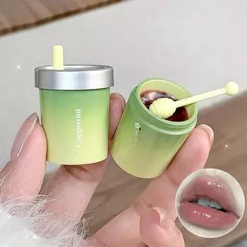 CAPPUVINI Jasmine Milk Tea Cup Блеск для губ Watery Mirror Lip Gloss Стойкий натуральный макияж