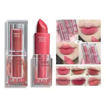CAPPUVINI Lipstick Matte Velvet Transparent Packaging Makeup