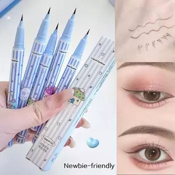 CAPPUVINI Little Blue Eyeliner Pencil Natural, Long-lasting, Smooth And Waterproof Thin Head Makeup