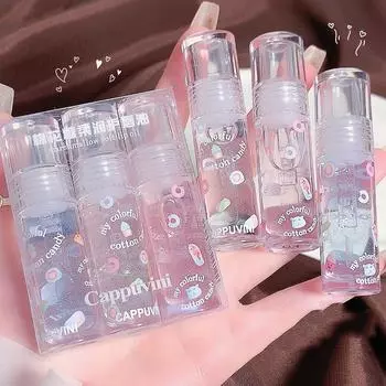 CAPPUVINI Marshmallow Lip Gloss Увлажняющий стеклянный прозрачный блеск для губ Glossy Lip Glaze