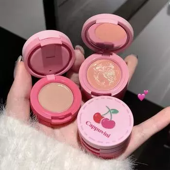 CAPPUVINI Трехслойные кремовые румяна Cherry Style с кремовой текстурой, натуральная и стойкая палитра румян