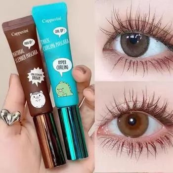 CAPPUVINI Тушь для ресниц в тюбике с зубной пастой Водостойкая, удлиняющая, подкручивающая Не размазывается Натуральный макияж