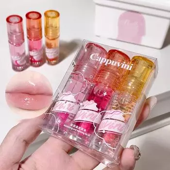 CAPPUVINI Увлажняющее масло для губ Избыток влаги Изменение температуры Для осветления морщин на губах Стекло Питательный Показать Нежный