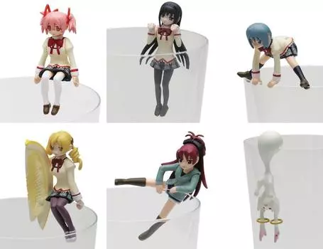 Capsule Magical girl who landed on the edge of the cup Madoka Magica on the edge of the cup All 6 types set