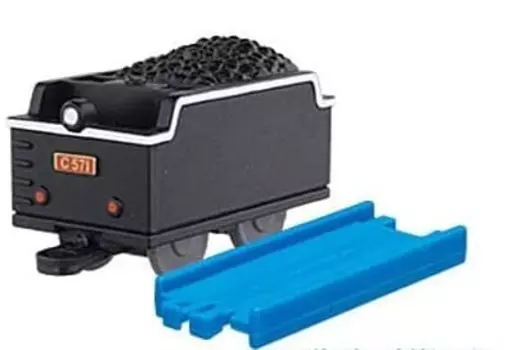 Capsule Plarail Brave Edition Unit 1 Tender Car Straight Gacha Gacha Capsule Toy Kurogane s [4.C57 + Rail] (Отдельный предмет)