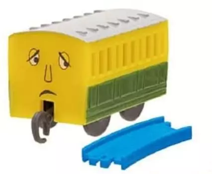 Capsule Plarail Thomas the Tank Engine Animal Friends Edition Желтый легковой автомобиль изогнутый Gacha Gacha Capsule Игрушка [12. + рельс] (один предмет)