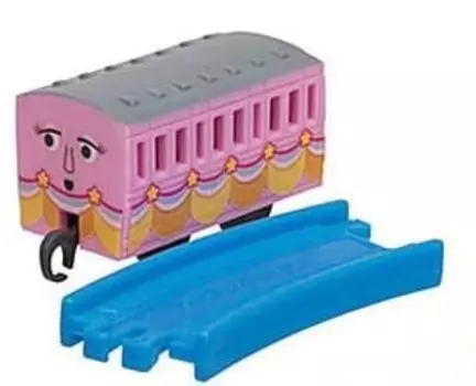 Capsule Plarail Thomas the Tank Engine Girl Locomotive Big Fast Pink passenger car curved Edition! [12. + rail] (single item)
